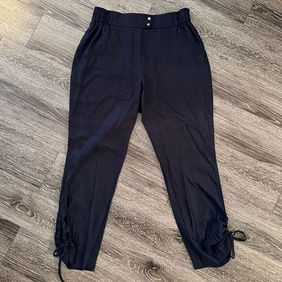 Milly Yvonne Stretch Linen Pant - Picture 1 of 8